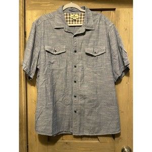Woolrich Men's Button Up Short Sleeve  Dual Pocket Shirt